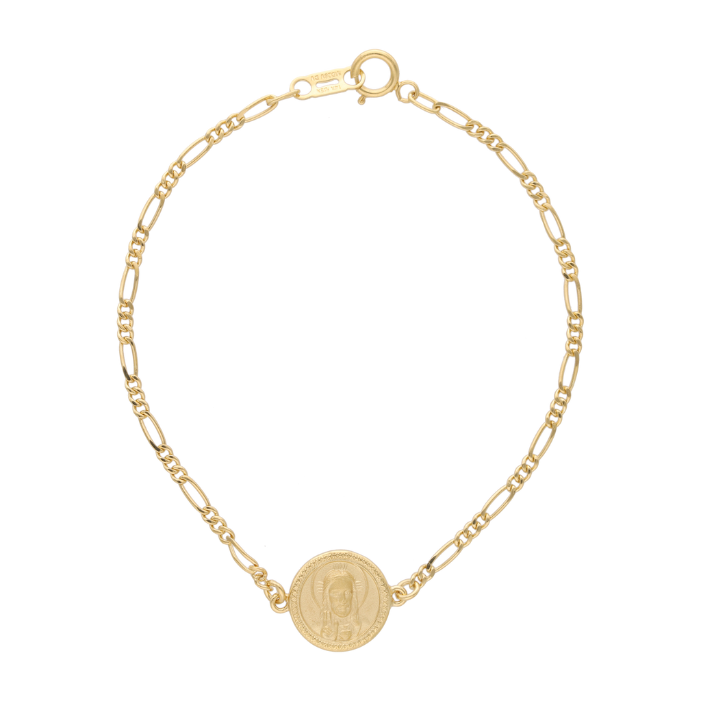 Pulsera escapulario Virgen del Carmen 14K
