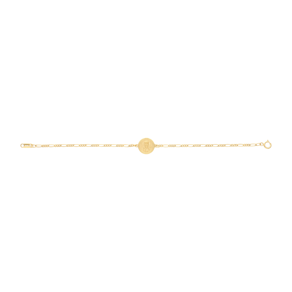 Pulsera escapulario Virgen del Carmen 14K
