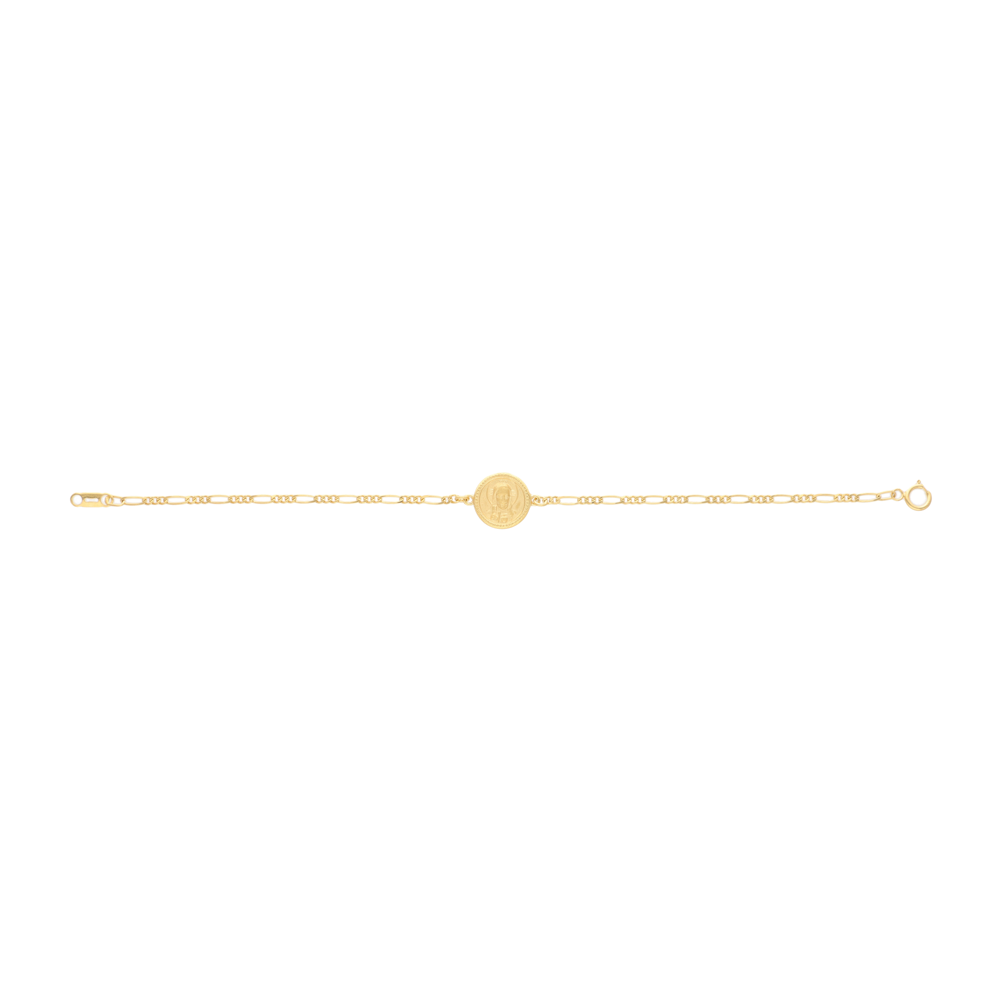 Pulsera escapulario Virgen del Carmen 14K