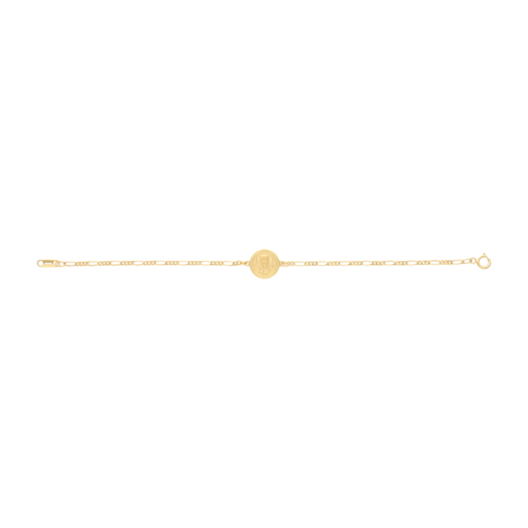 Pulsera escapulario Virgen del Carmen 14K