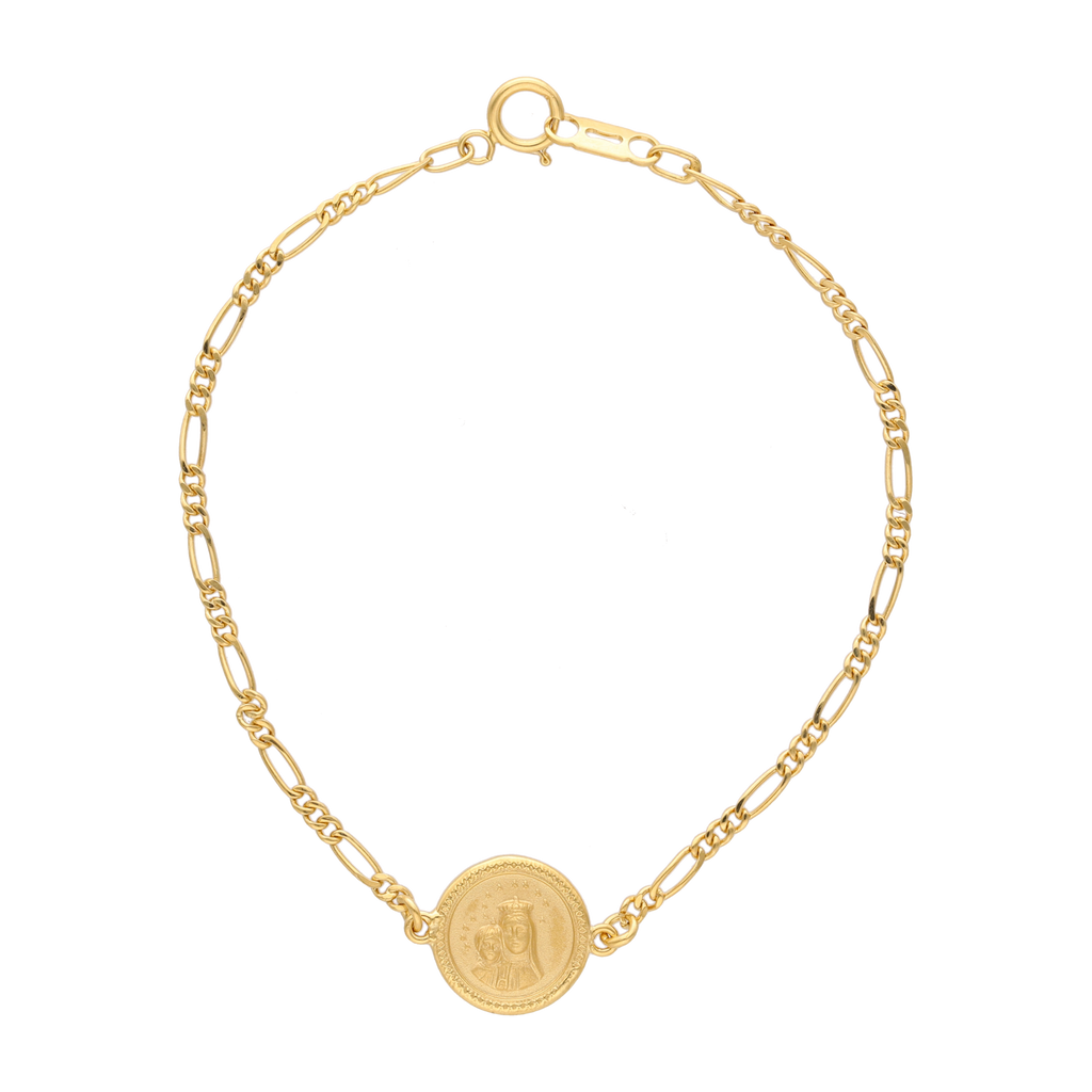 Pulsera escapulario Virgen del Carmen 14K