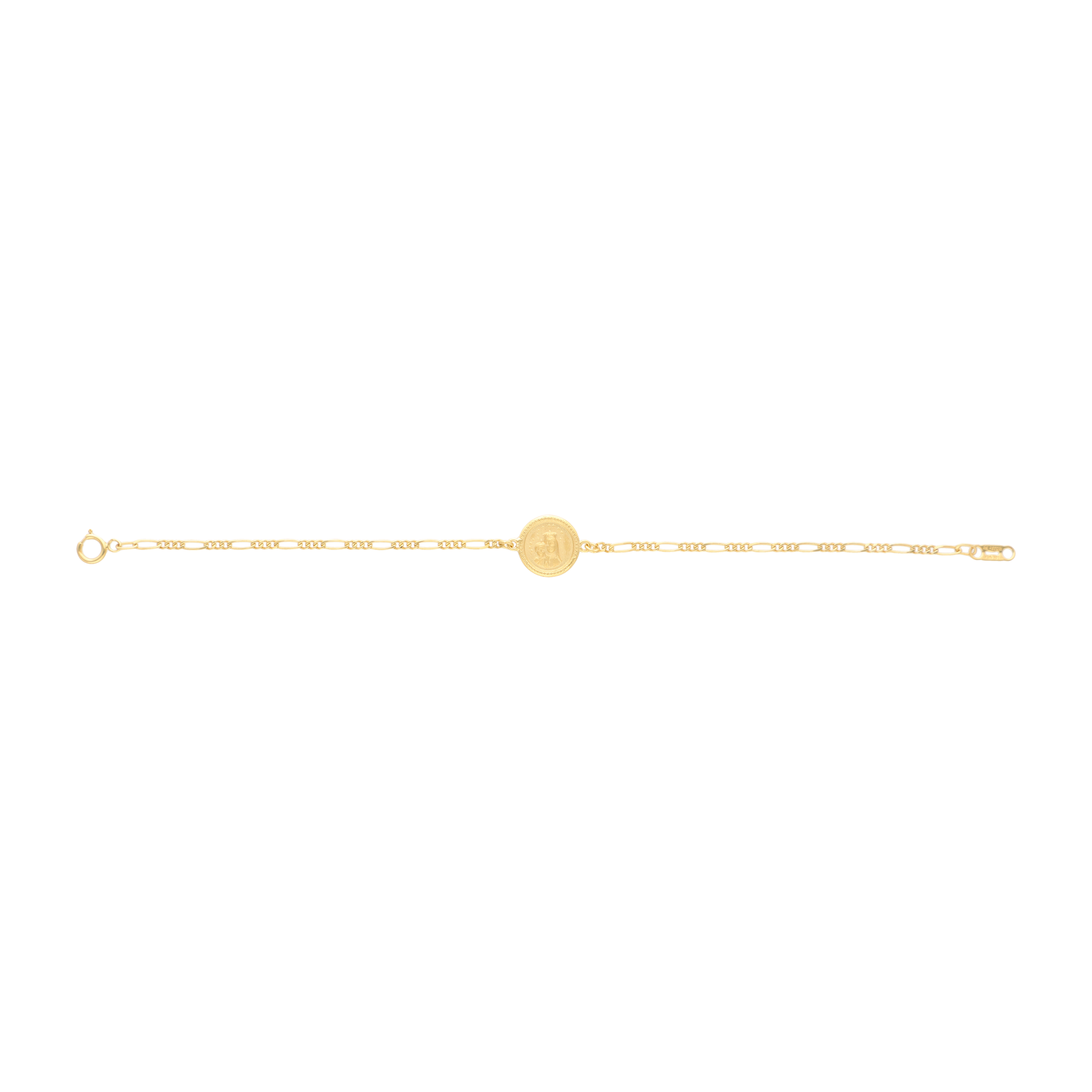 Pulsera escapulario Virgen del Carmen 14K