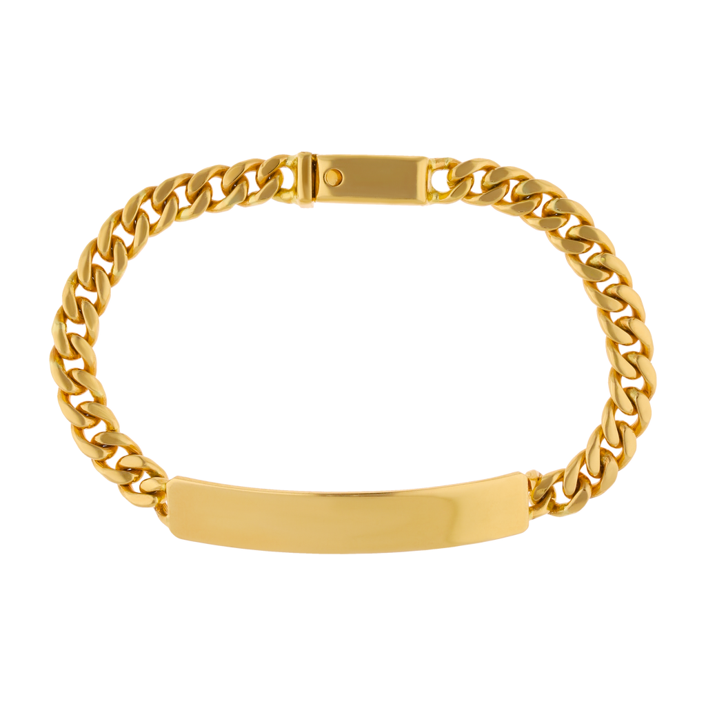 Esclava barra sólida cubana 14K