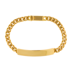 Esclava barra sólida cubana 14K