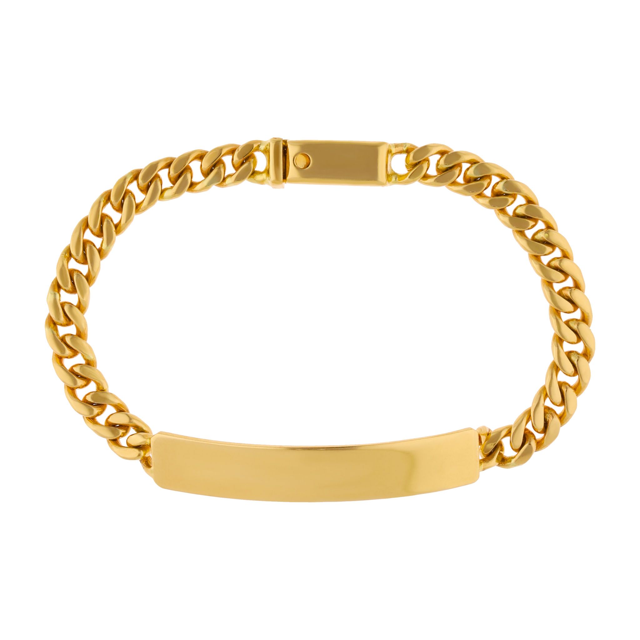 Esclava barra sólida cubana 14K