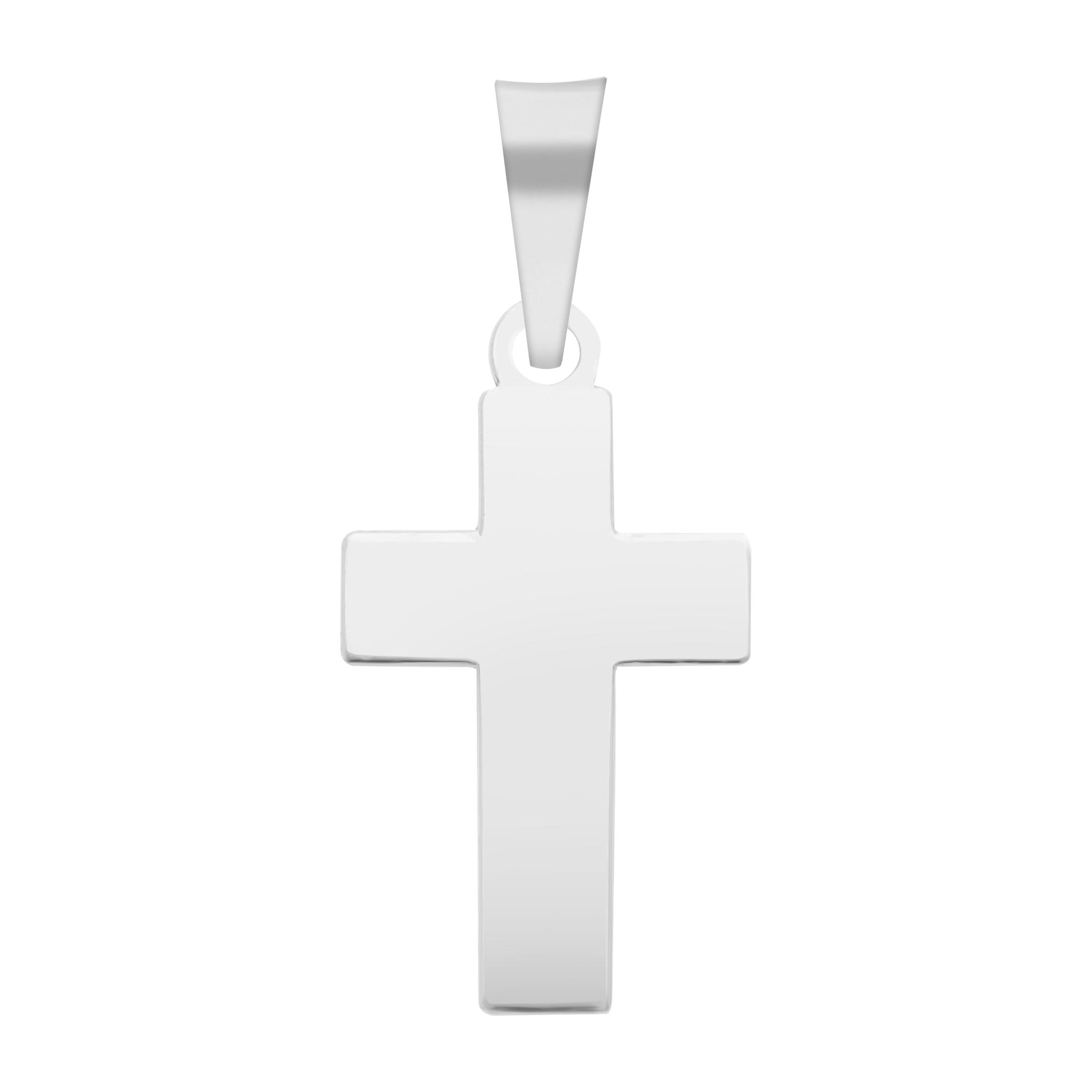 Cruz plata lisa