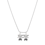 Collar dije 2 niñas plata