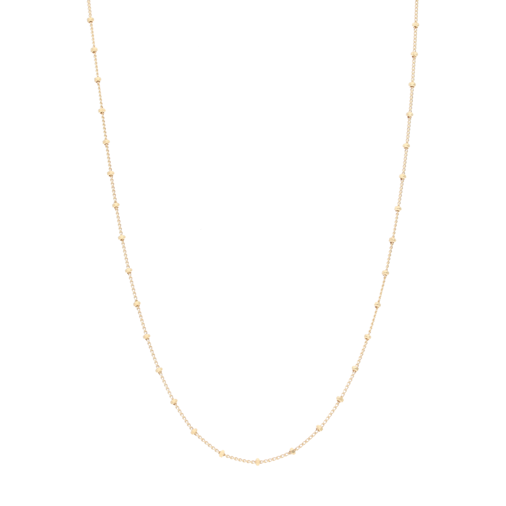 Cadena bolitas diamantadas plata