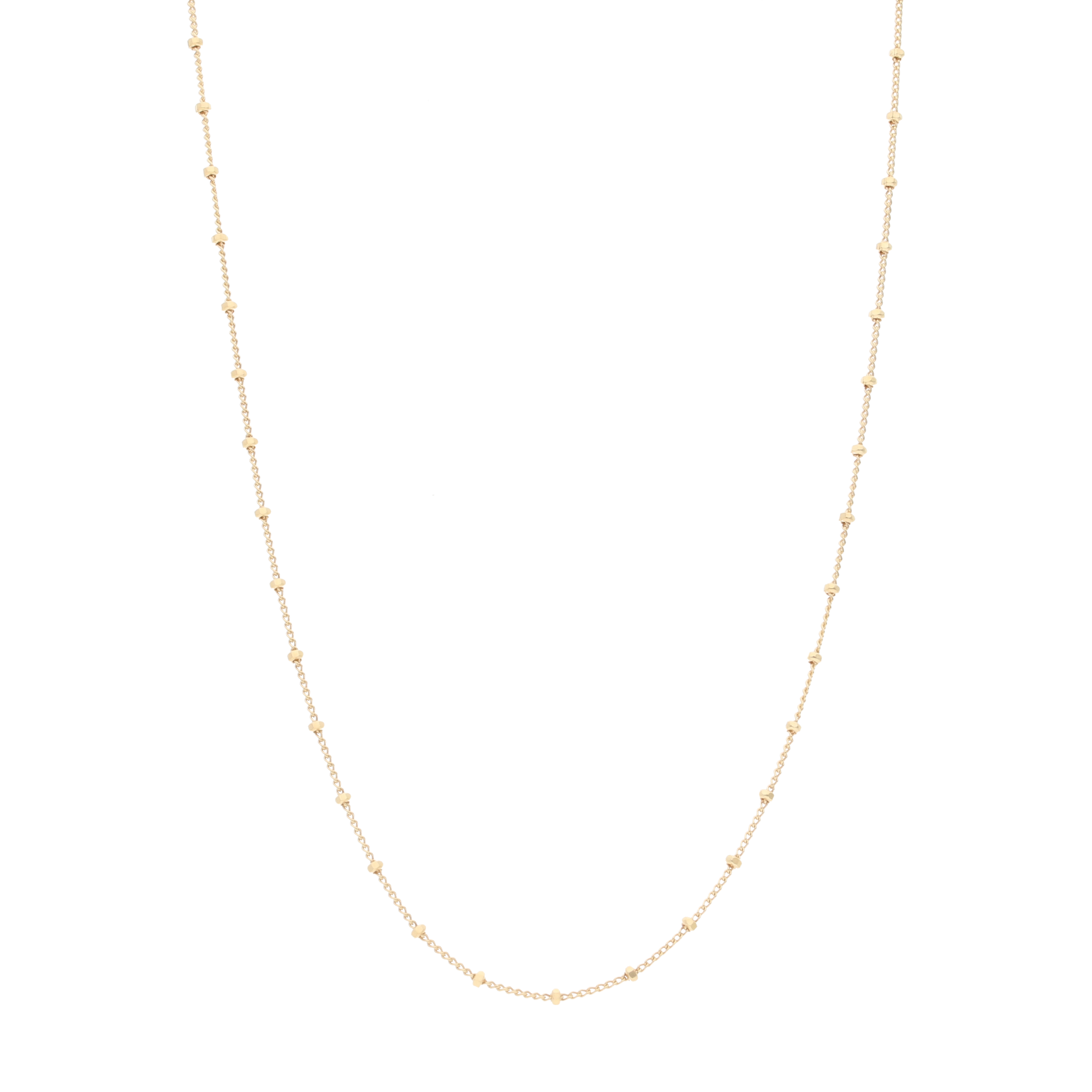 Cadena bolitas diamantadas plata