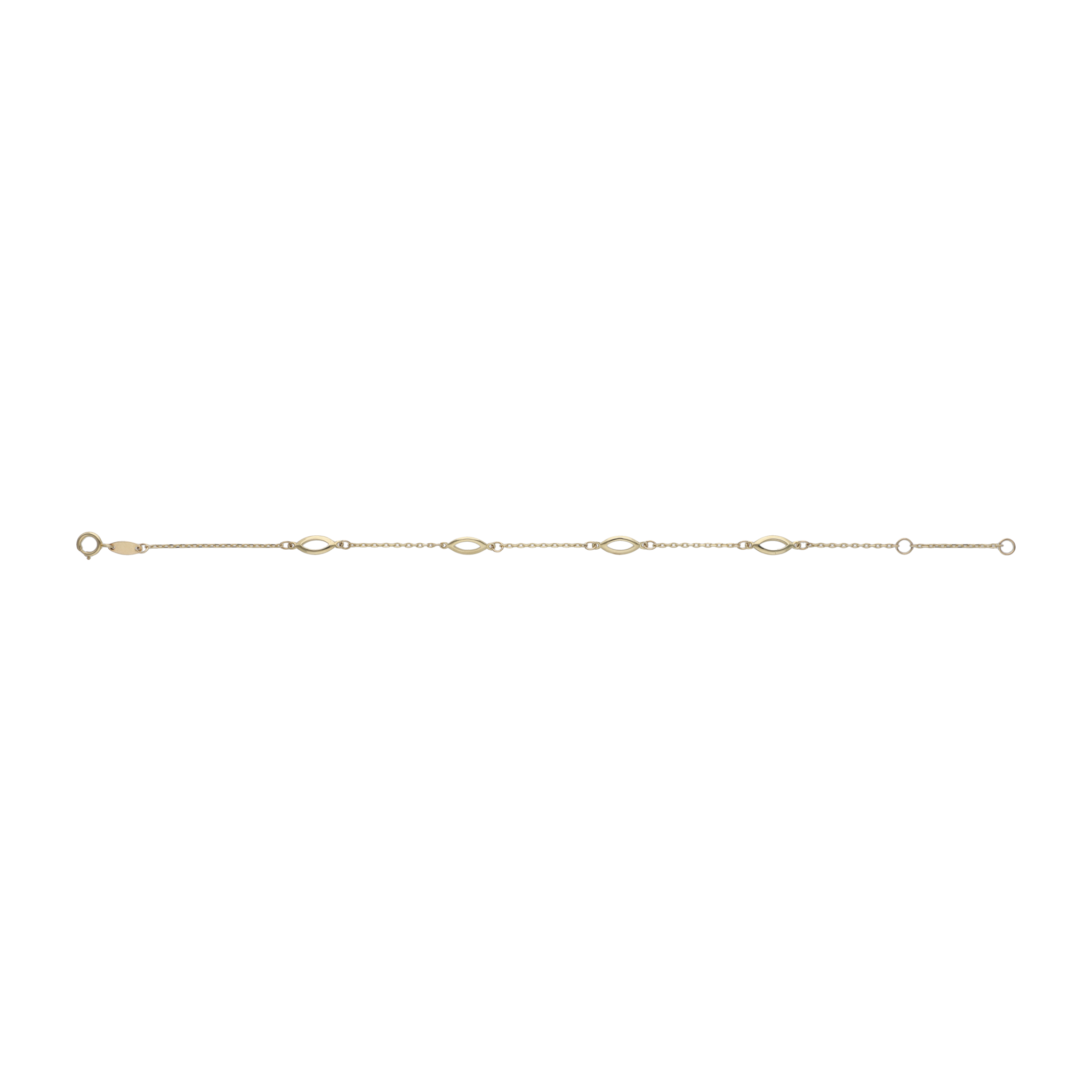 Pulsera cadena y eslabones semilla 10K