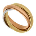 Anillos entrelazados 3 oros 10K
