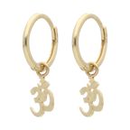 Aretes símbolo Om 10K