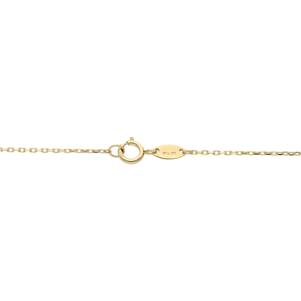Collar circonias verdes y blancas 10K