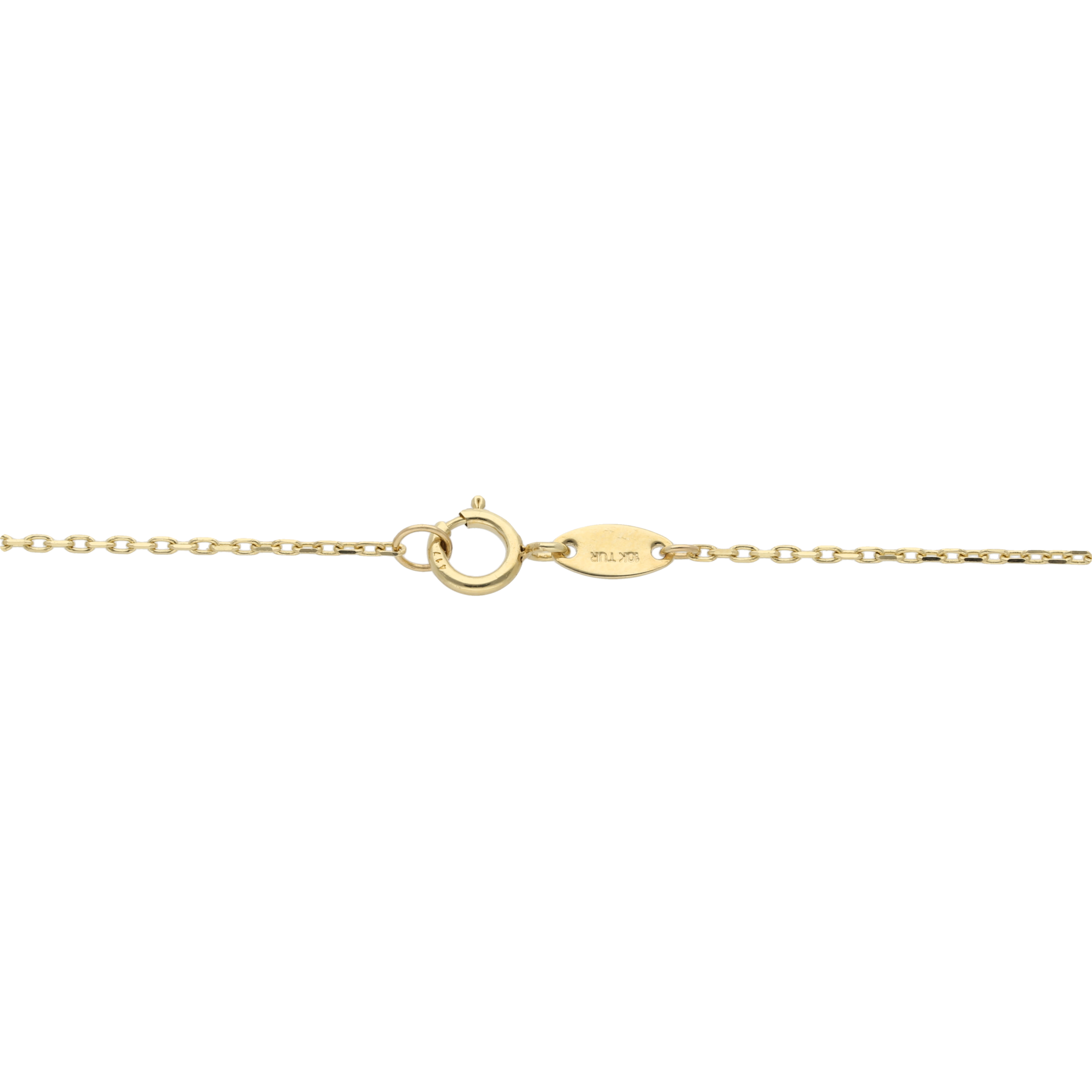 Collar circonias verdes y blancas 10K