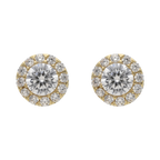 Broquel circonias blancas 10K