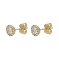 Broquel circonias blancas 10K