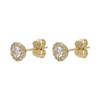 Broquel circonias blancas 10K