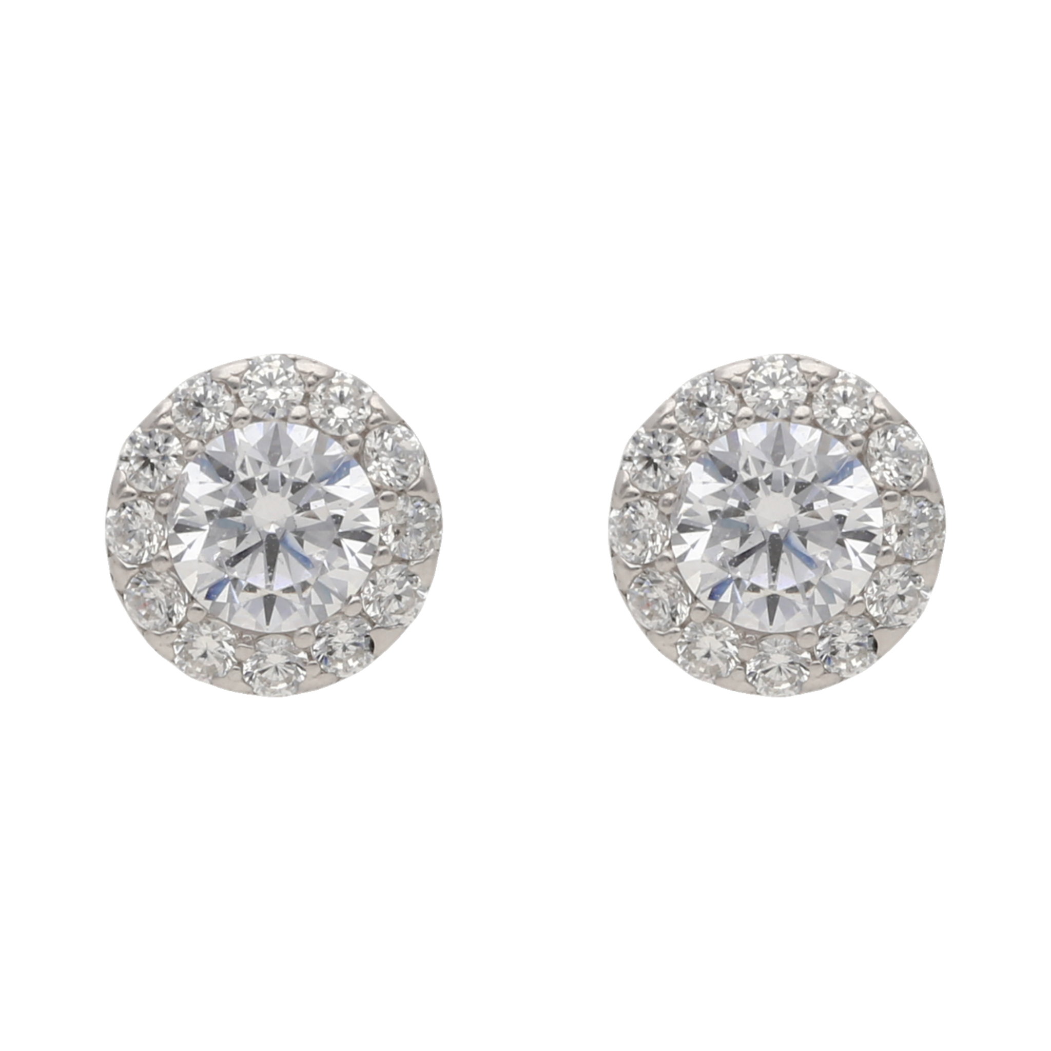 Broquel circonias blancas 10K