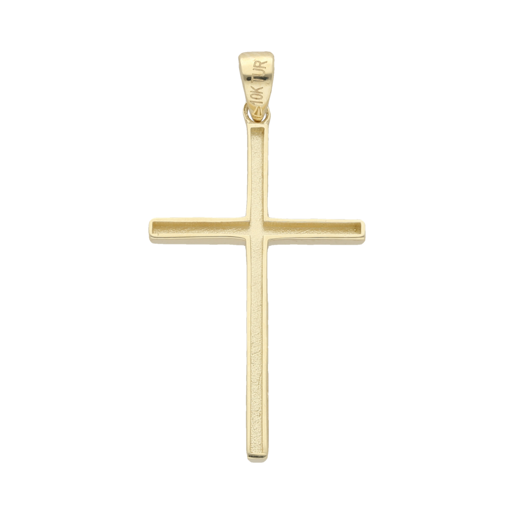 Cruz delgada larga lisa 10K