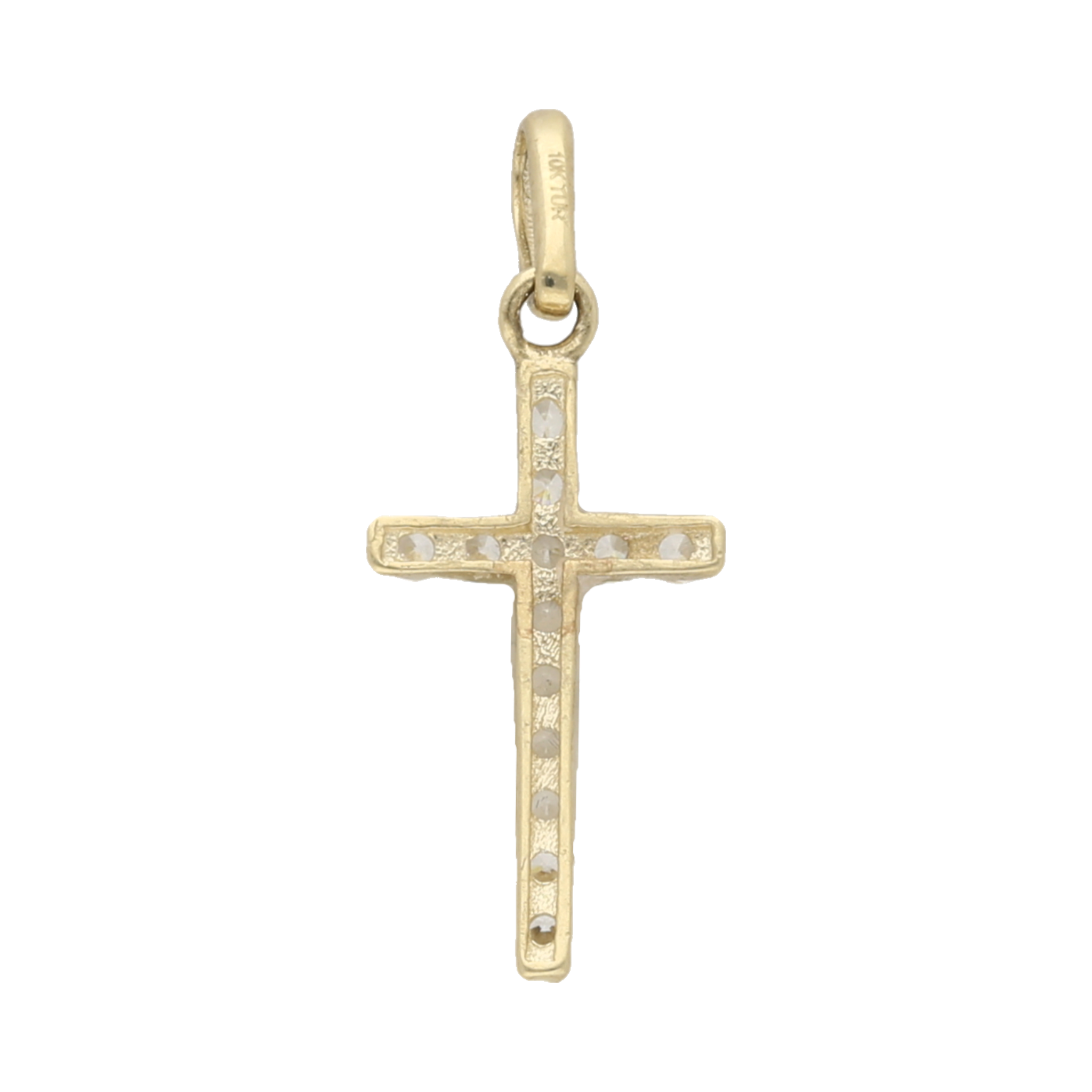 Cruz mini circonias 10K