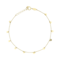 Pulsera círculos colgantes 10K