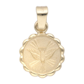 Medalla Espíritu Santo bisel ondeado 10K
