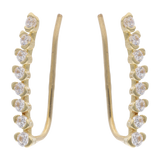 Ear climber circonias blancas 10K