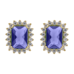 Broquel baguette circonia color 10K