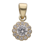 Collar flor circonias 10K