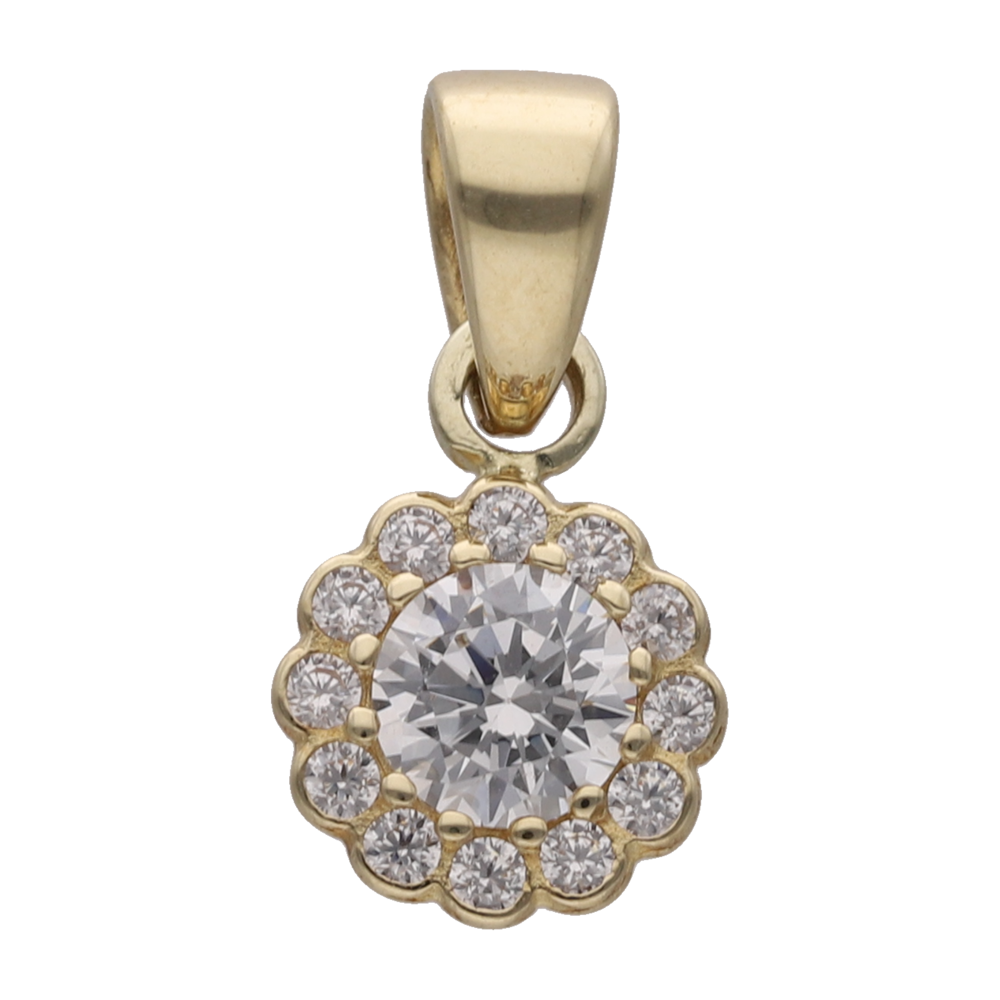 Collar flor circonias 10K