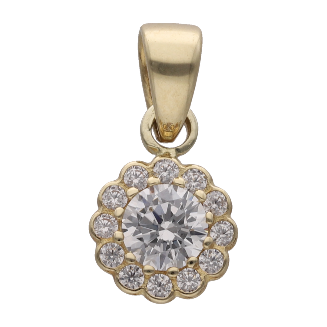 Collar flor circonias 10K