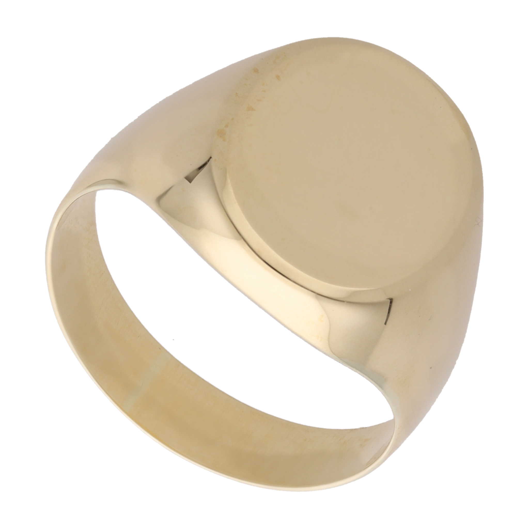 Anillo superficie oval liso 10K