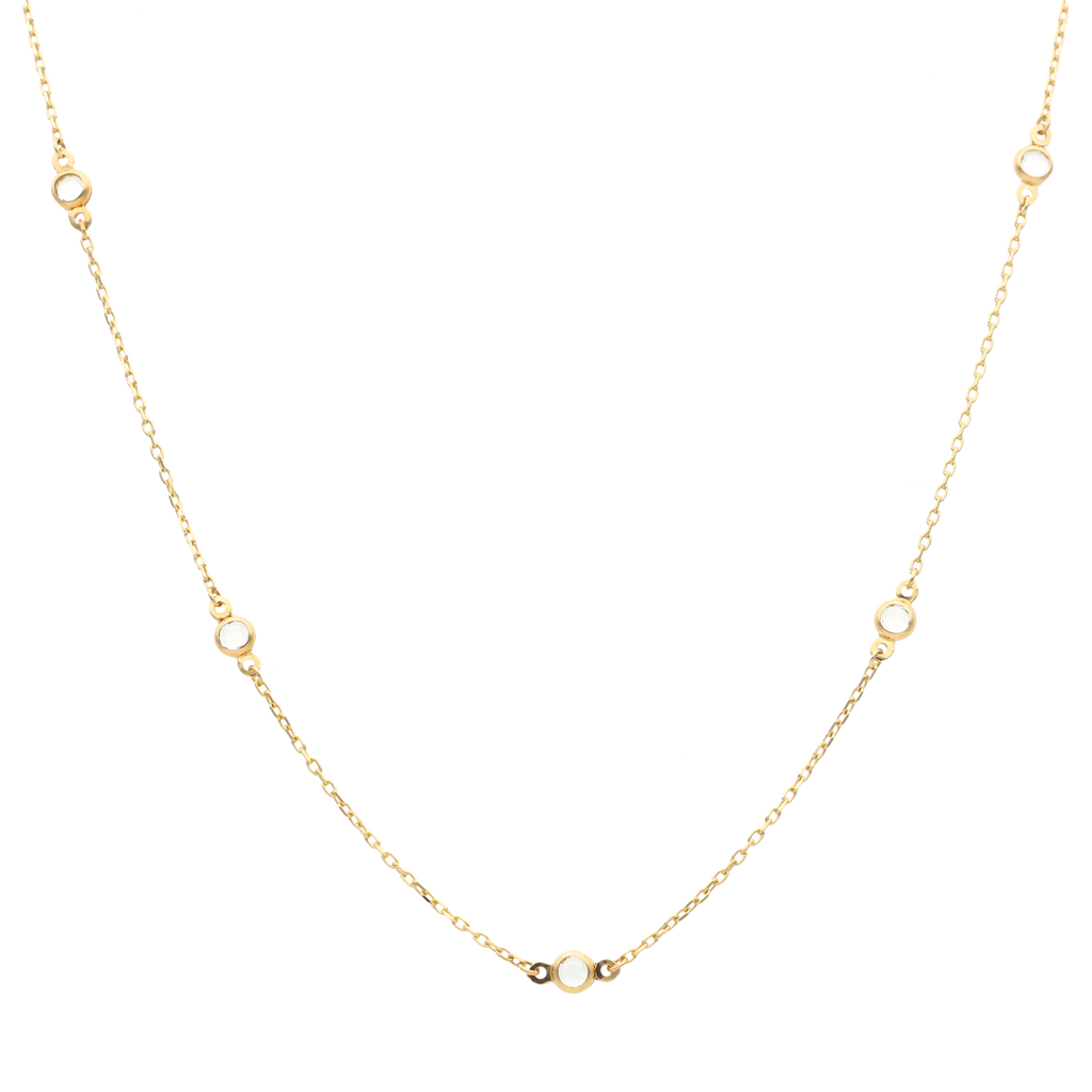 Collar 5 circonias 10K