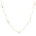 Collar 5 circonias 10K