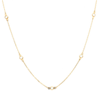 Collar 5 circonias 10K