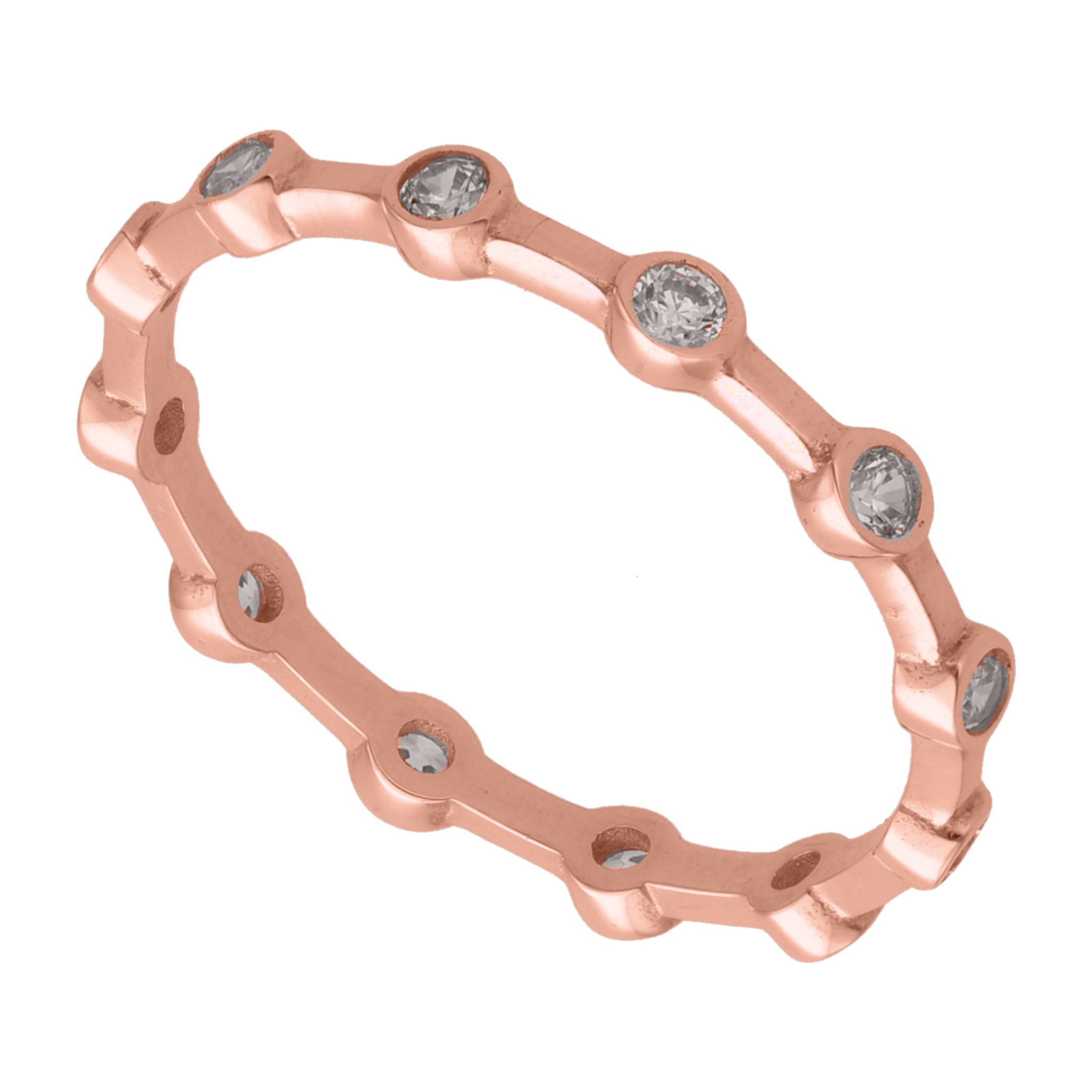 Anillo circonias 10K