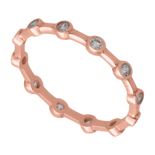 Anillo circonias 10K