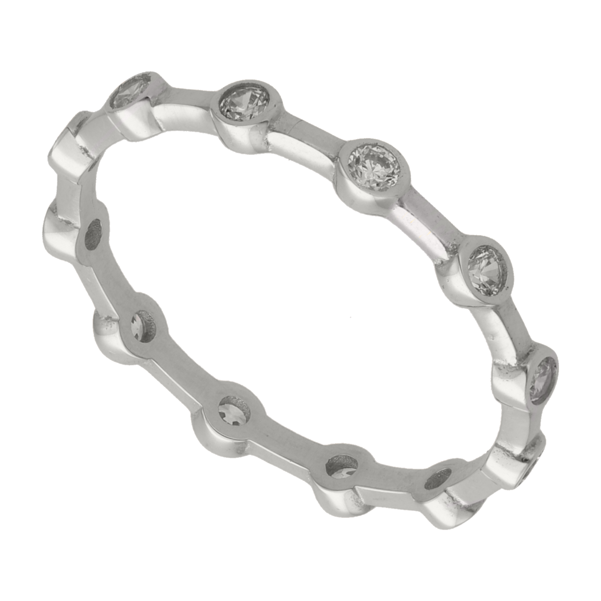 Anillo circonias 10K