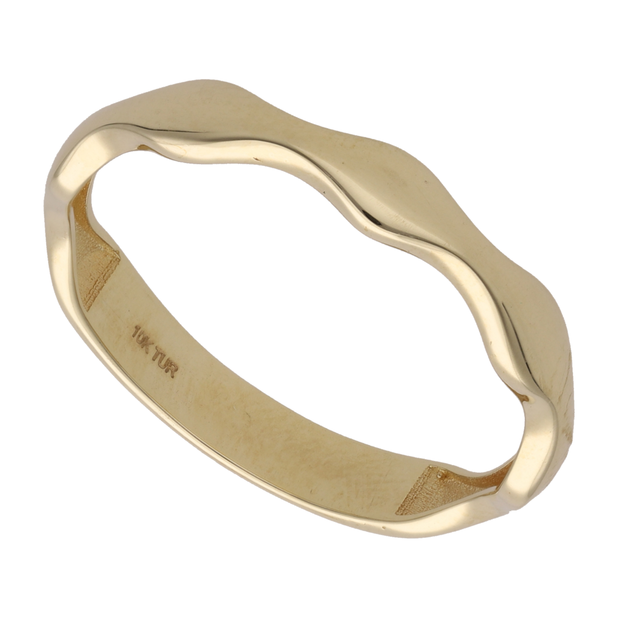 Anillo ondeado 10K