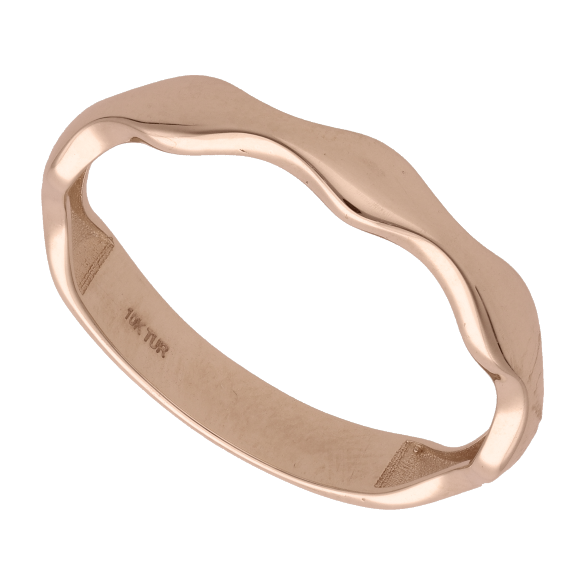 Anillo ondeado 10K