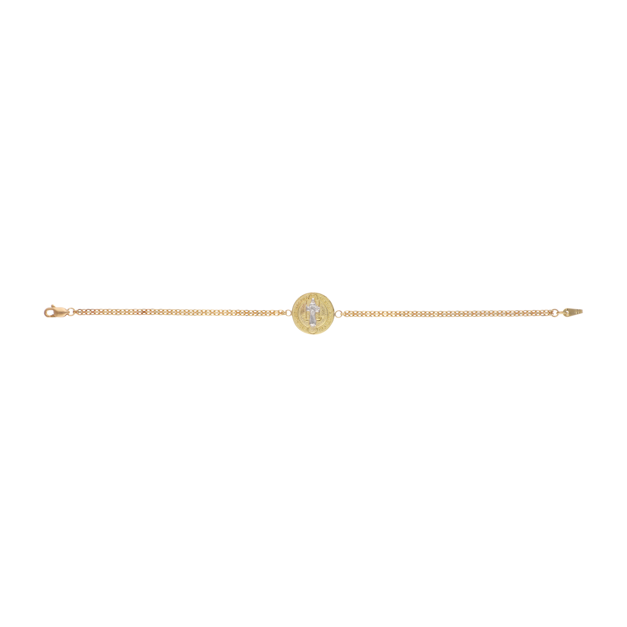 Pulsera San Benito bicolor 10K
