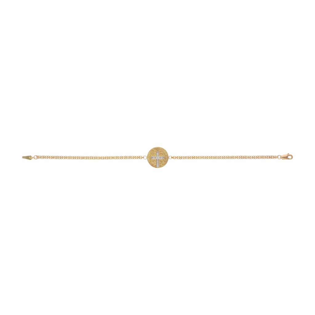 Pulsera San Benito bicolor 10K