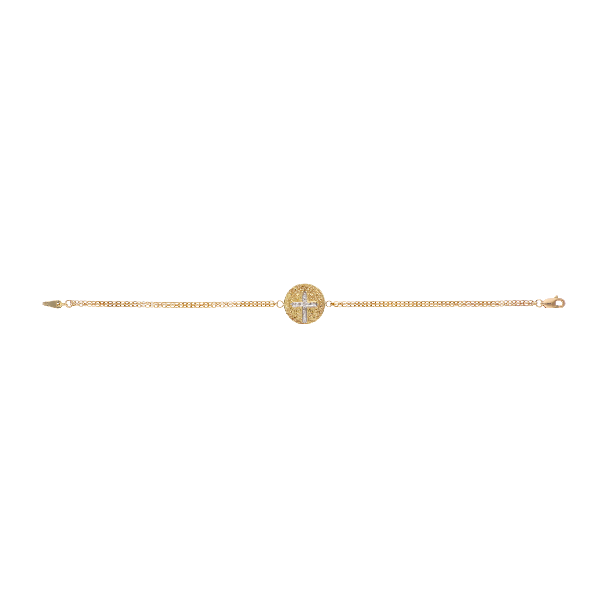 Pulsera San Benito bicolor 10K