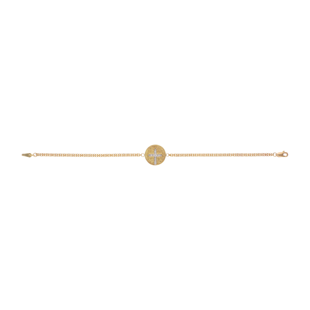 Pulsera San Benito bicolor 10K