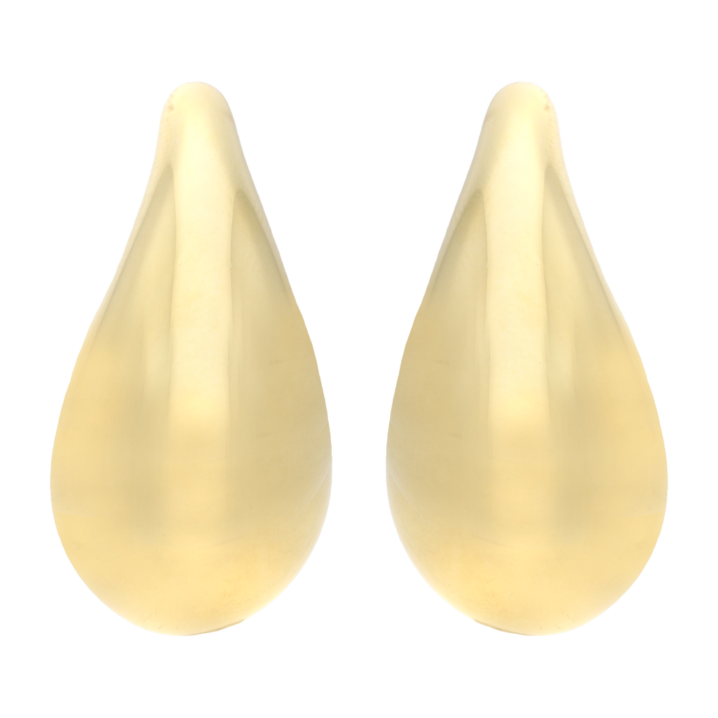 Aretes gota plata amarilla
