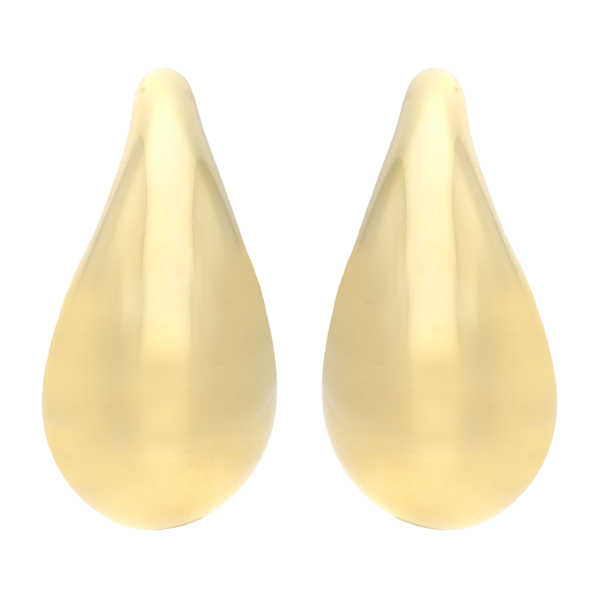 Aretes gota plata amarilla