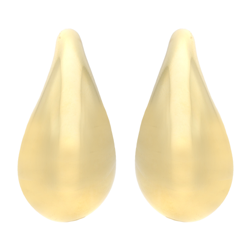 Aretes gota plata amarilla