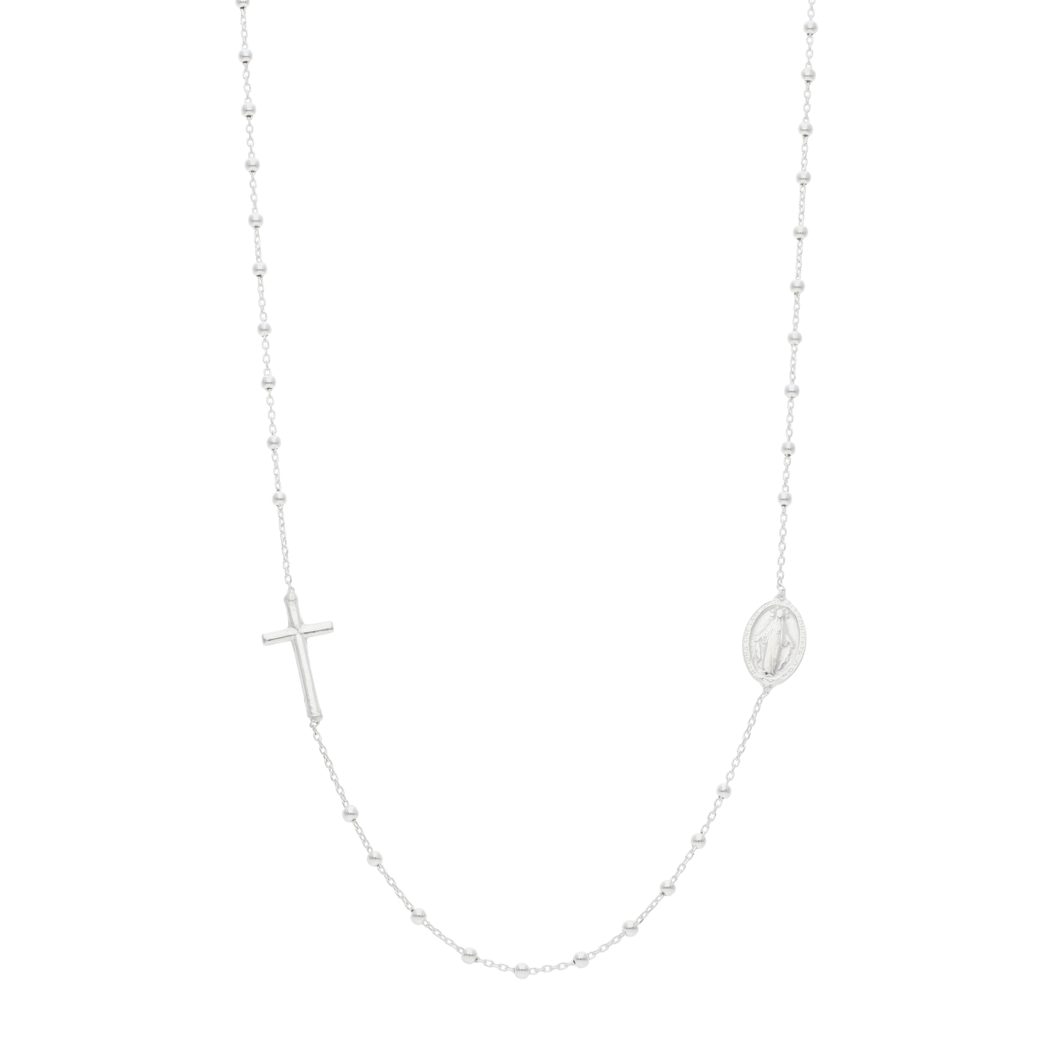 Rosario collar plata