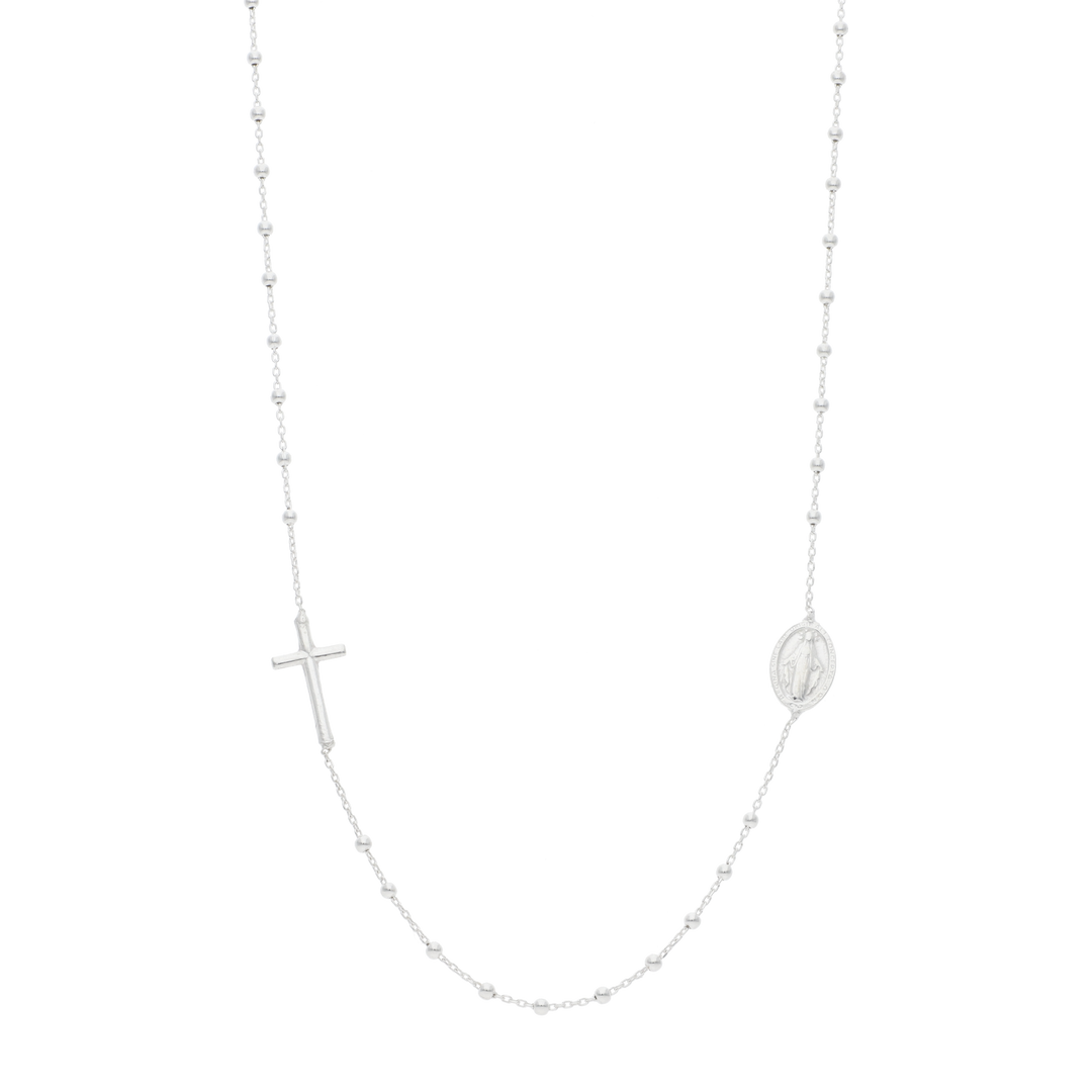 Rosario collar plata