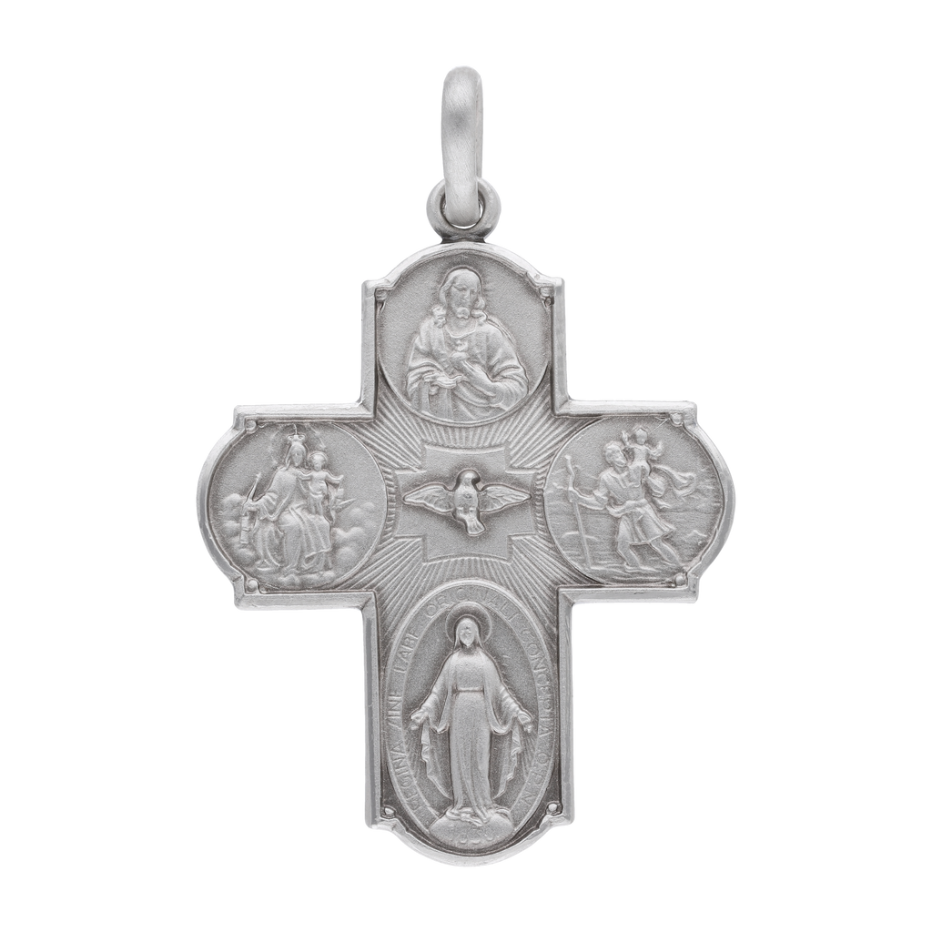 Cruz escapulario plata